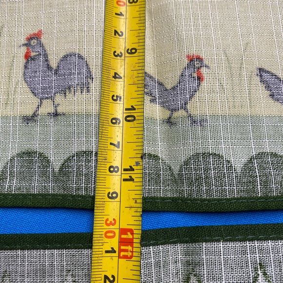 Set of 4 Rooster Vintage Print Placemats - Green & Cream - Picture 6 of 6